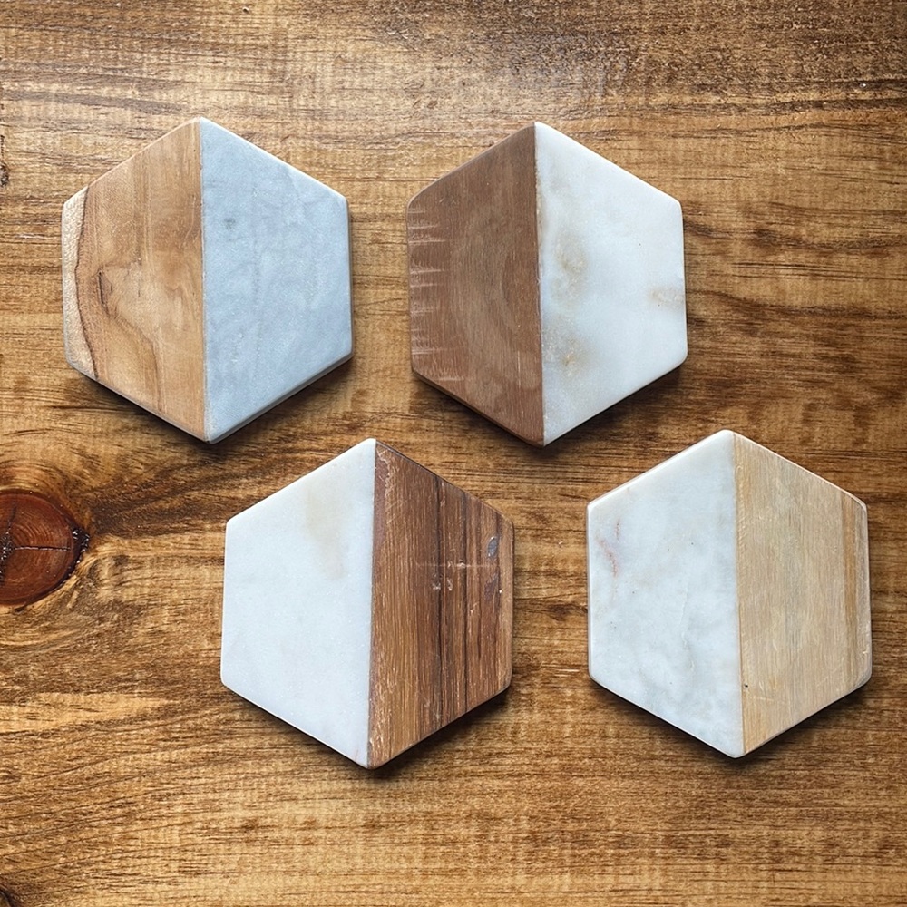 Marble wood coasters - Picture 1 of 3